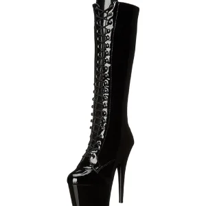 Verni 18 cm ADORE-2023 plateformes bottes à lacets pour femmes