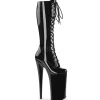Verni 25 cm BEYOND-2020 plateformes bottes à lacets pour femmes