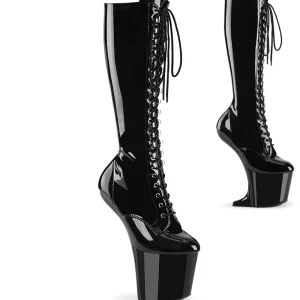 Verni 20 cm CRAZE-2023 Heelless bottes pony talons noires