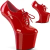 Verni 20 cm CRAZE-860 Heelless bottillons et riccianera pony rouges