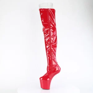 Verni 20 cm CRAZE-3050 Heelless overknee bottes pony talons rouges