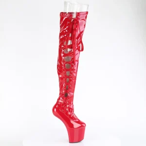 Verni 20 cm CRAZE-3050 Heelless overknee bottes pony talons rouges