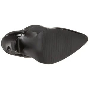Verni 15 cm DOMINA-460 escarpins talons oxford à lacets noir