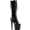 Verni 19 cm ENCHANT-2023 plateformes bottes à lacets pour femmes