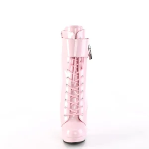 Verni 15 cm SULTRY-1023 fétiche bottines à talons aiguilles roses