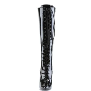 Verni bottes hautes 16 cm DOMINA-2020 fetish bottes stiletto à talon aiguille