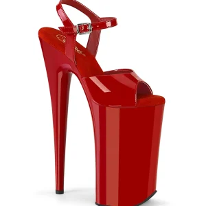 Verni rouge 25,5 cm BEYOND-009 talons très hauts - chaussures plateforme extrême
