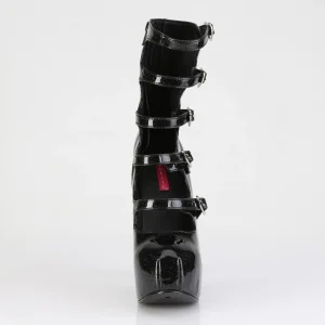 Vernis 14,5 cm burlesque chaussures plateforme bottine femmes à boucles