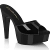 Vernis 13 cm MARTINI-501 mule à talon hauts noirs