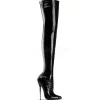 Vinyle 16 cm DAGGER-3000 fétiche cuissardes bottes brillantes