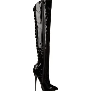 Vinyle 16 cm DAGGER-3060 fétiche cuissardes bottes brillantes