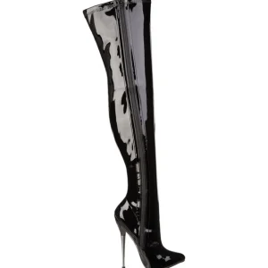 Vinyle 16 cm DAGGER-3000 fétiche cuissardes bottes brillantes