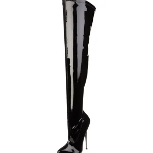 Vinyle 16 cm DAGGER-3000 fétiche cuissardes bottes brillantes