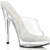 Vinyle 15 cm SULTRY-601 mule à talon hauts transparentes