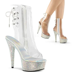 Vinyle pierre cristal 15 cm BEJEWELED-1018DM plateforme bottines femmes