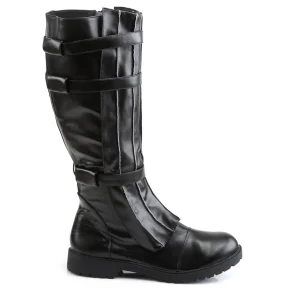 WALKER-130 noires botte de capitaine cosplay halloween bottes pour hommes